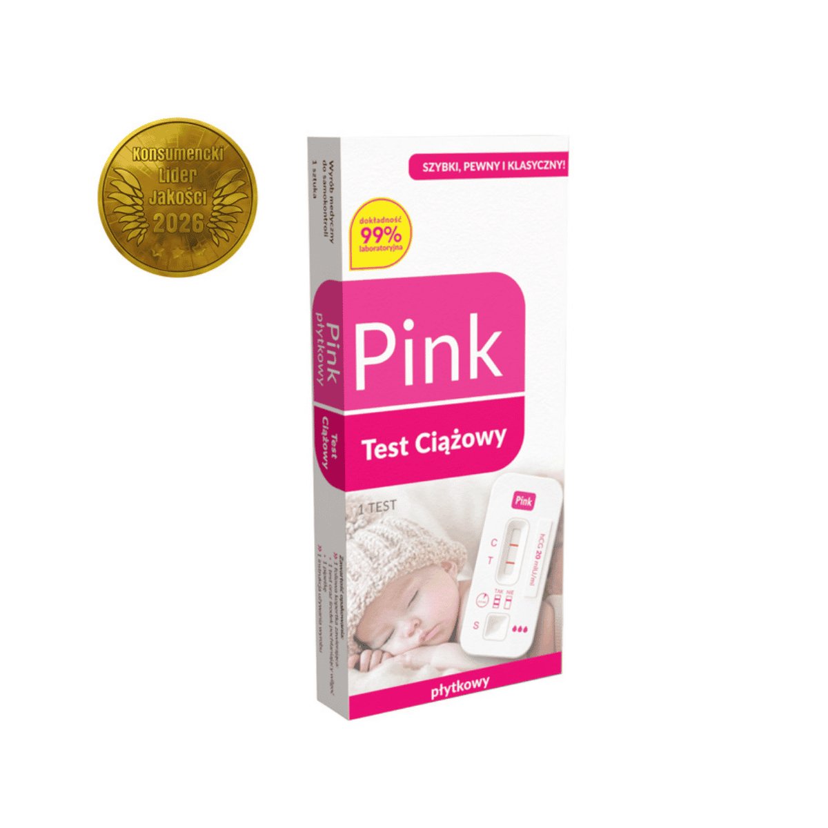 Test Ciążowy Pink TEST Płytkowy Test Ciążowy Pink TEST Płytkowy